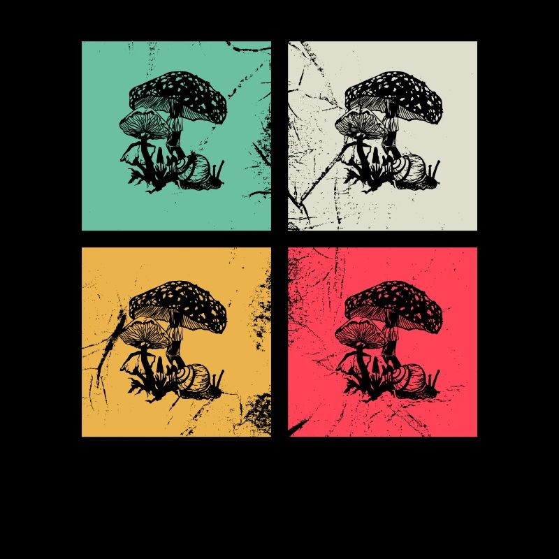 Mushroom Mushrooms Boletus Toadstool Retro Gift