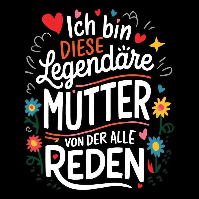 Legendäre Mutter Herz & Liebe Spruch