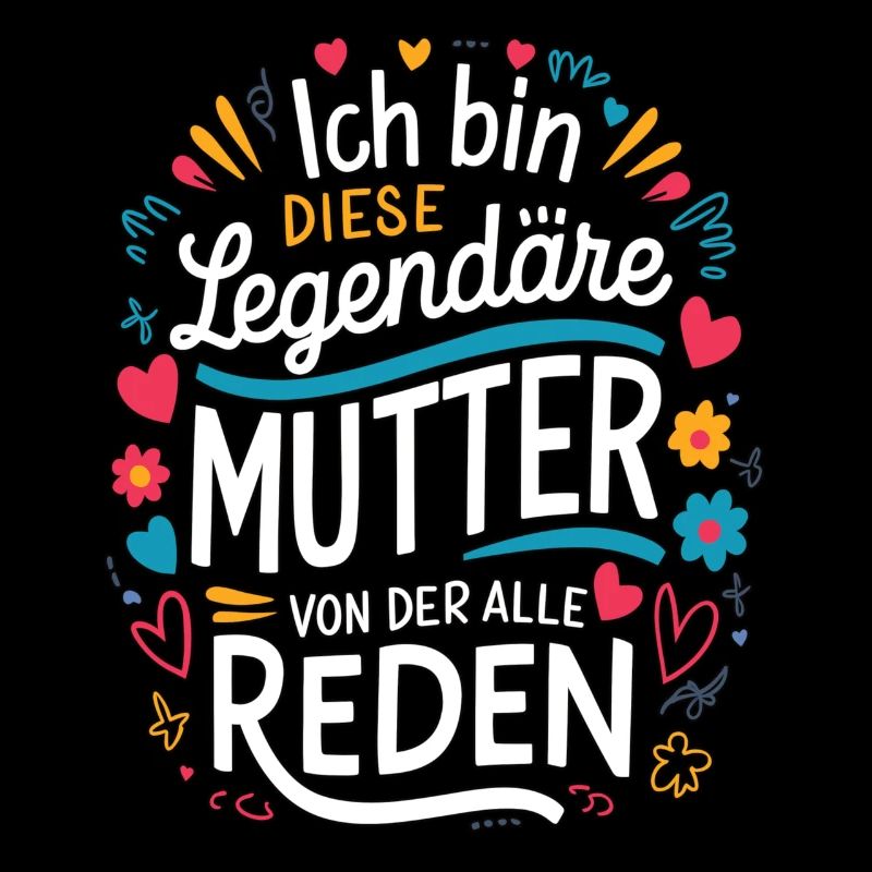 Legendäre Mutter Herz & Liebe Spruch