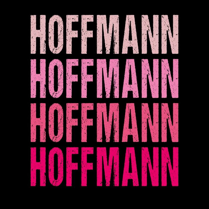 Hoffmann Idée cadeau de nom de famille rose rétro