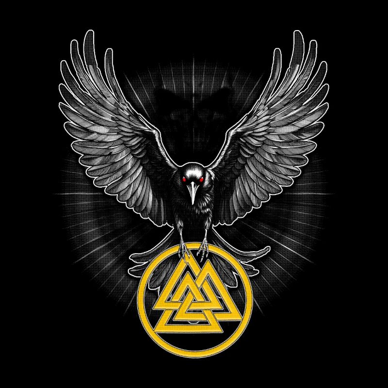 raven valhalla symbol - wikinger Rabe Valhalla