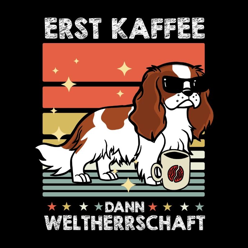 King Charles Cavalier Sonnenbrille Kaffee