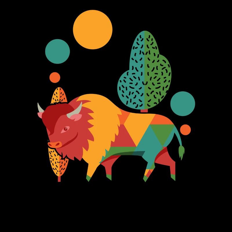 Bison Buffle Coloré