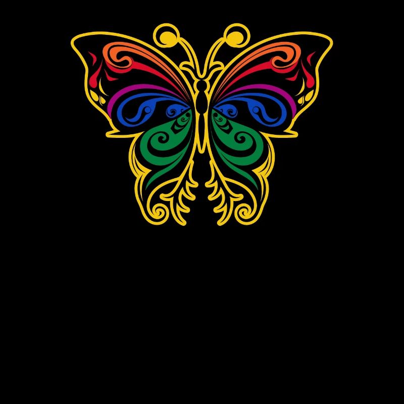Butterfly Rainbow Tribal Butterfly