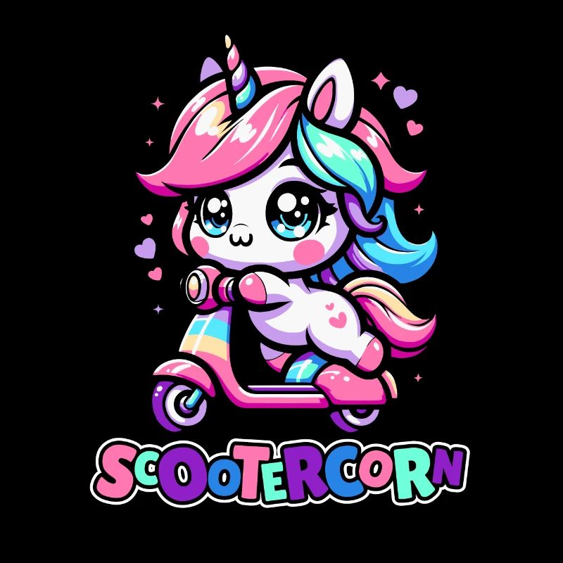 Motorroller Einhorn Scootercorn