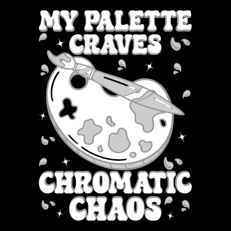 Funny Art Painter Palette Chromatic Chaos Drawing