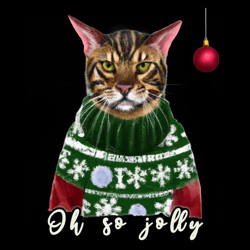 Grumpy Bengal Weihnachtskatze - Charity