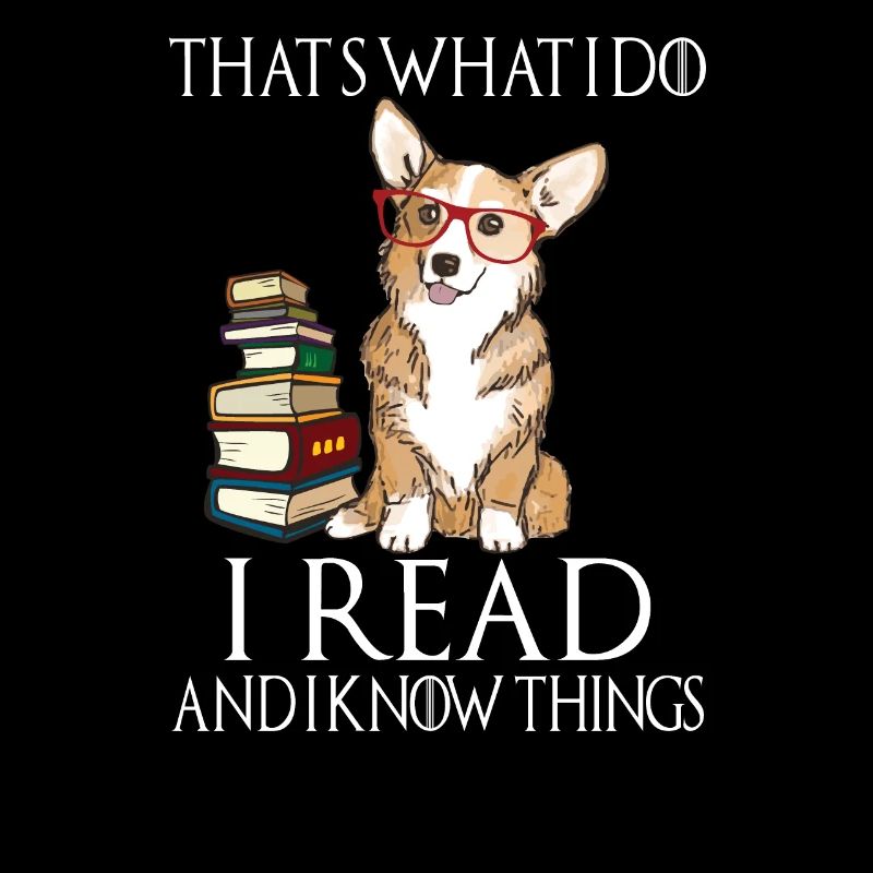 Corgi für Buchliebhaber, Buch-Nerds, Leser oder