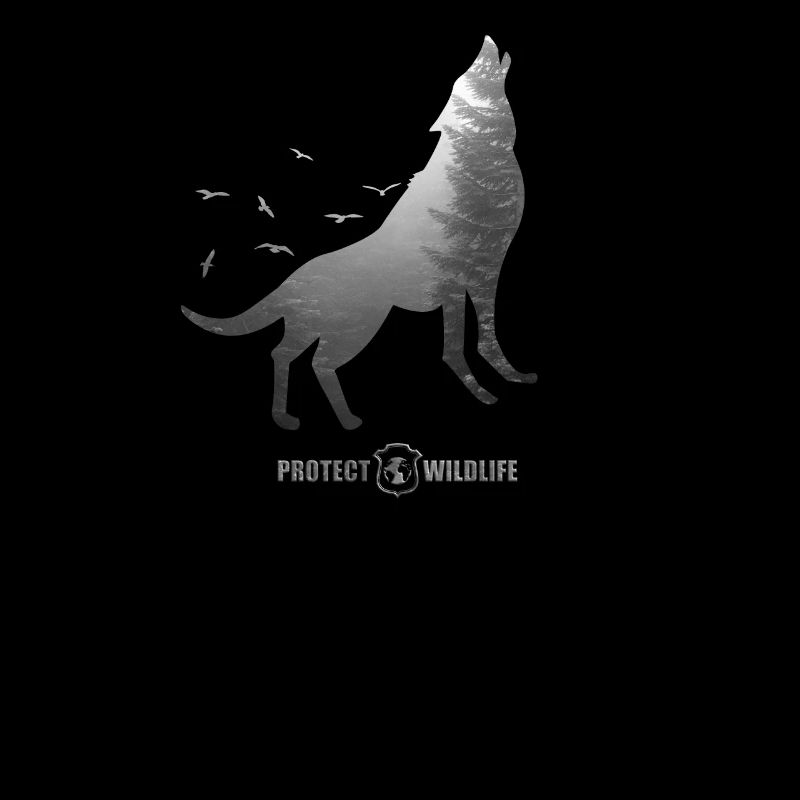 Protect Wildlife - Environmental Protection - Wolf silhouette