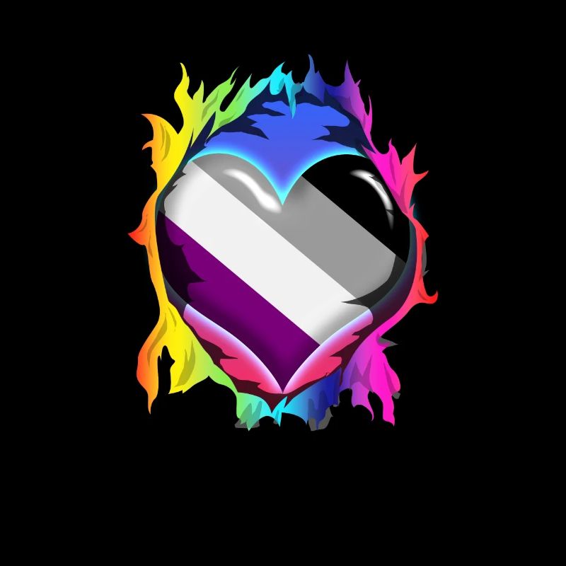 LGBTQ Pride Heart - Asexual