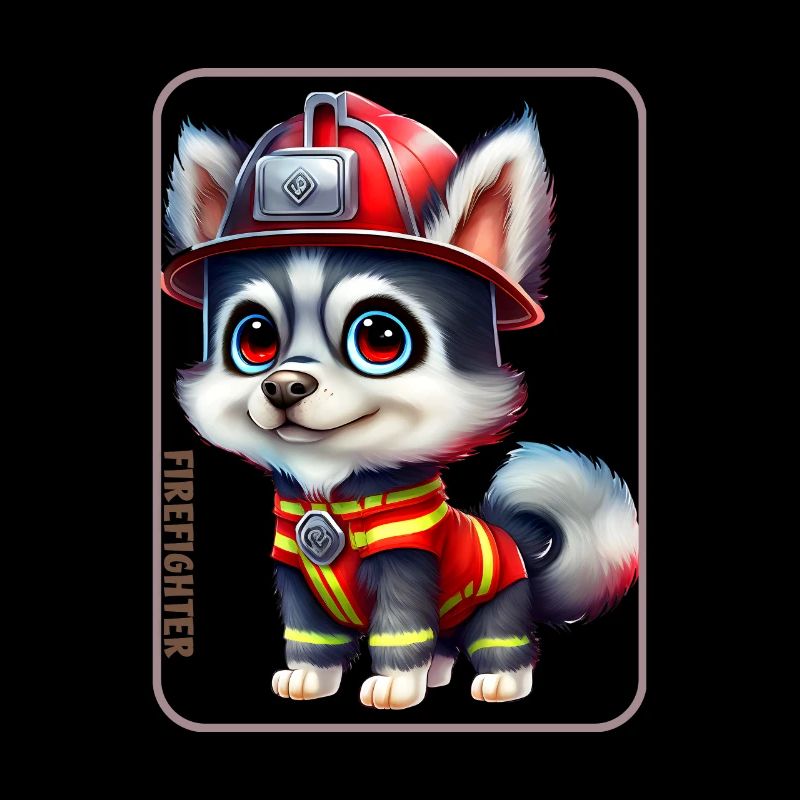 Firefighter, husky lover