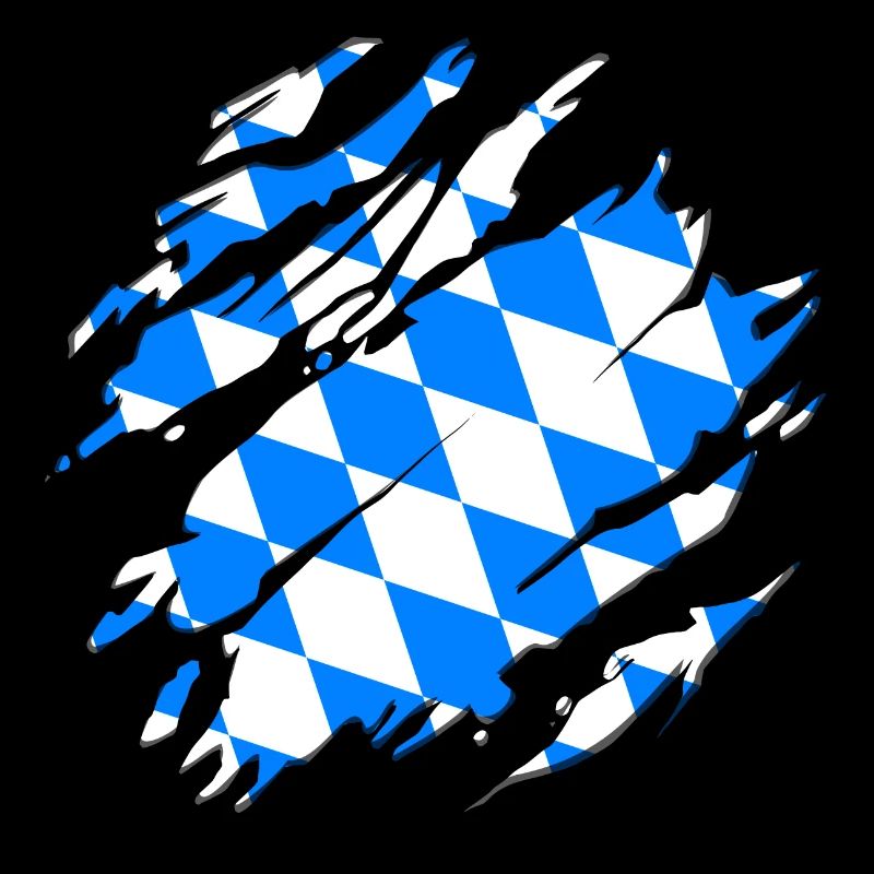 Le drapeau bavarois craque les rayures bavaroises BY