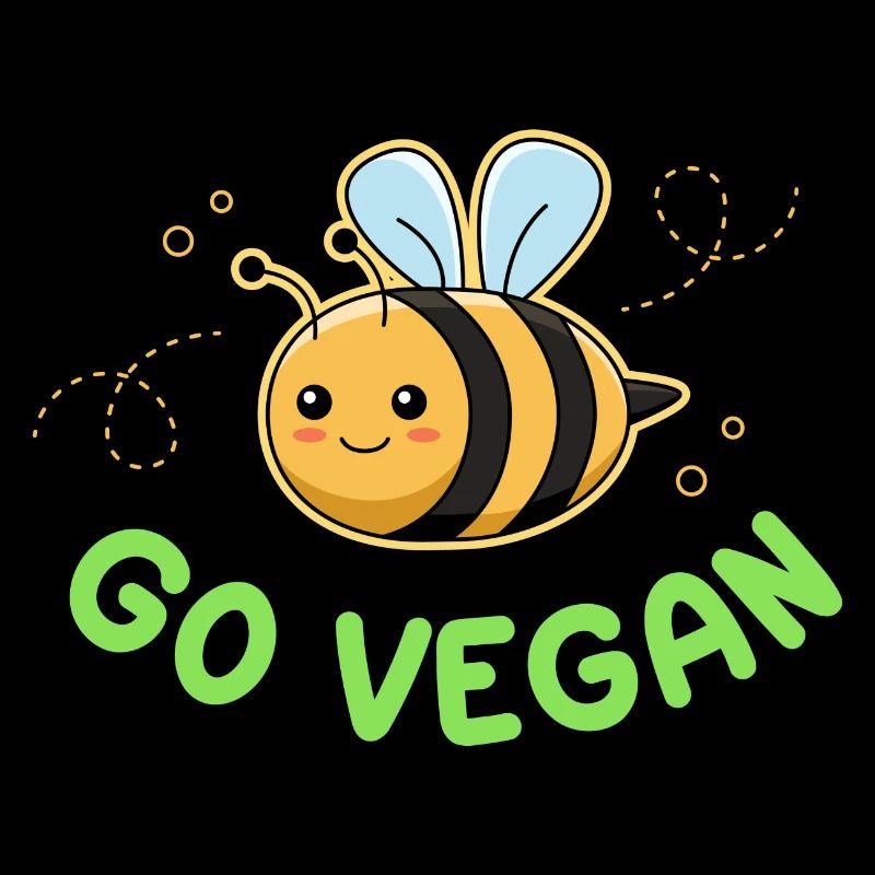 Bee design for proud vegans