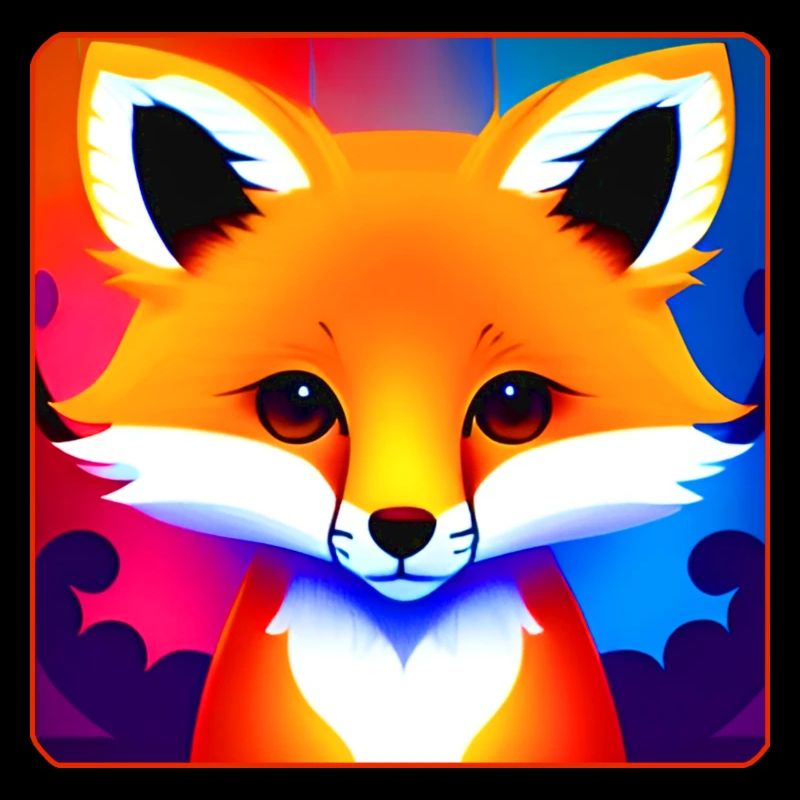 Renard coloré mignon