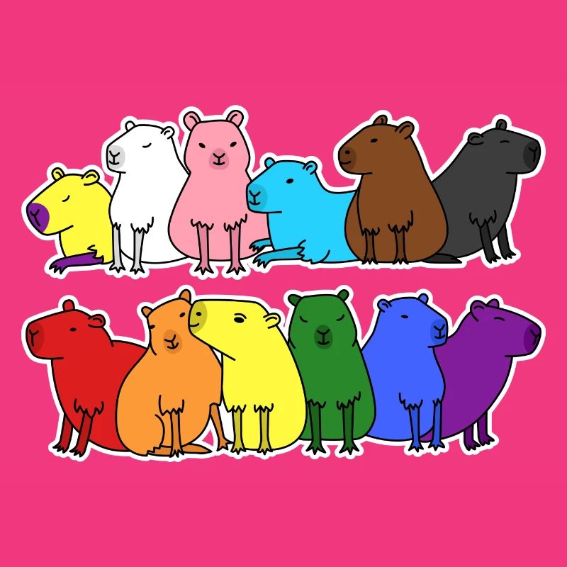 Fierté Progrès Flag Capybara Egalité