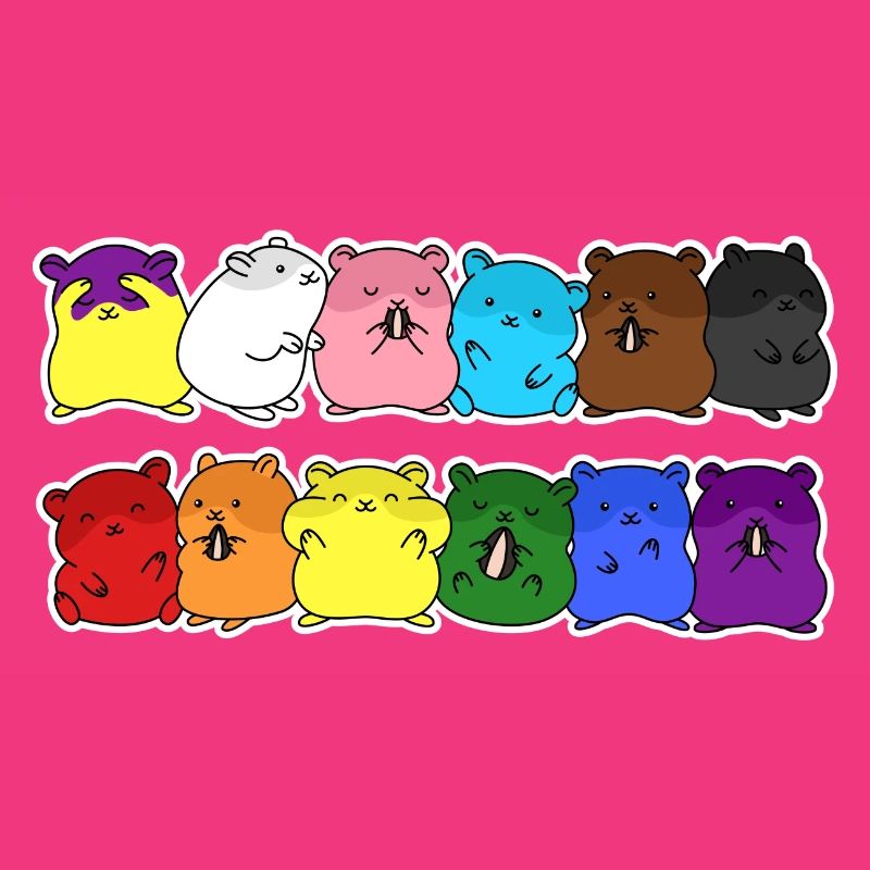 Fierté Progrès Flag Hamster Egalité