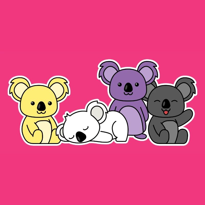 Non-binary flag koala design for proud enbys