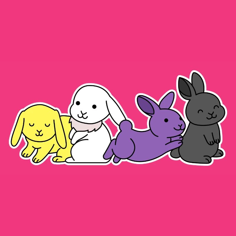 Nonbinary Flag Bunny Design for Proud Enbys