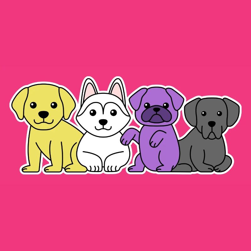 Non-binary flag dog design for proud Enbys