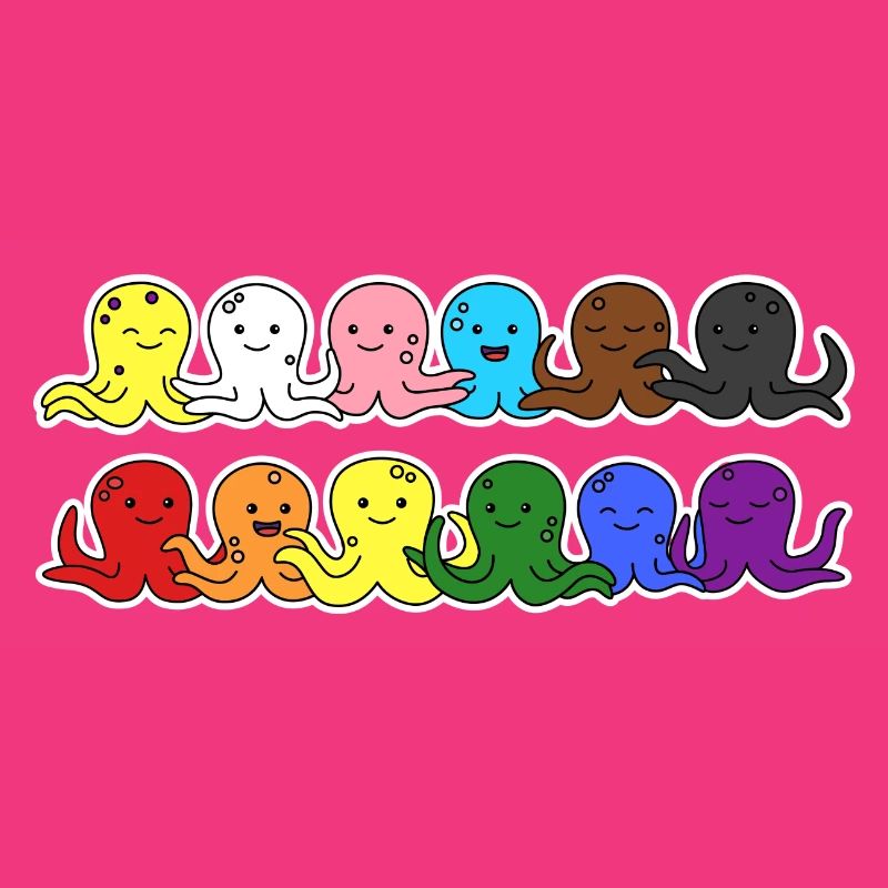 Fierté Progrès Flag Octopus Egalité