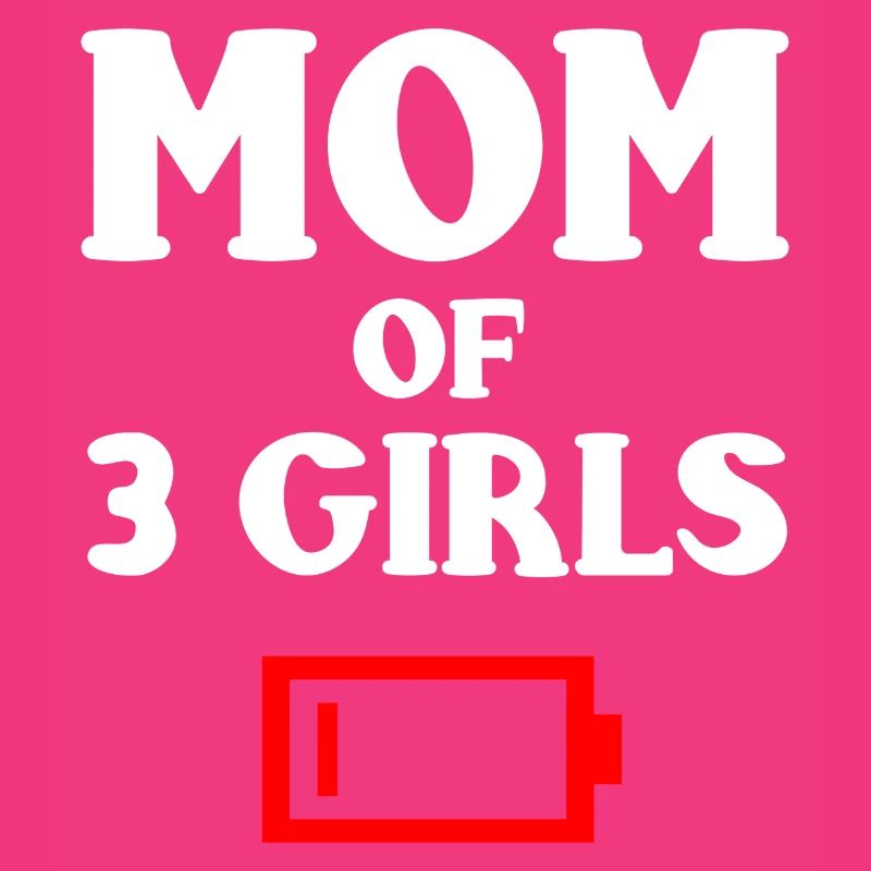 Müde Mutter von 3 Mädchen Mutter von drei Töchtern