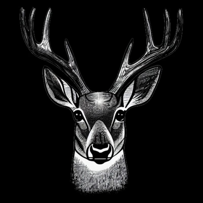 Hirschkopf im Herbst Hirsch Geweih Bock Reh Kitz