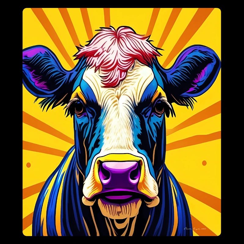Kuh in der Pop Art