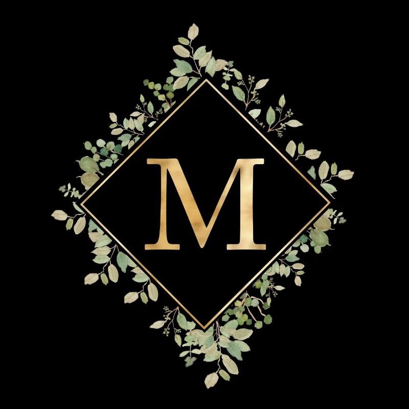 M Monogram Eucalyptus Wreath