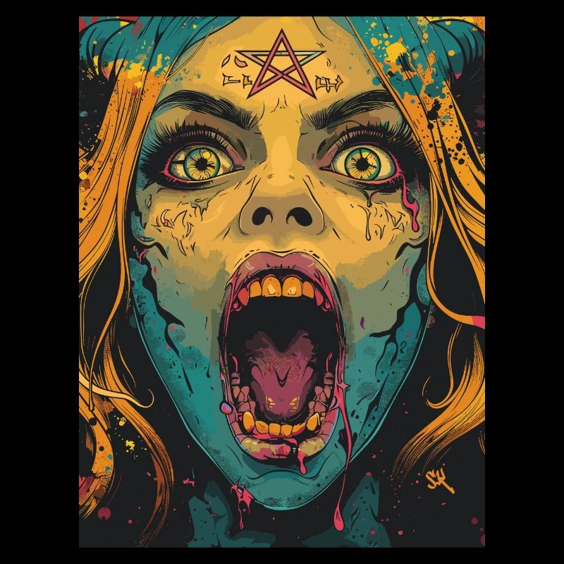 The Female Devil mit Pentagramm