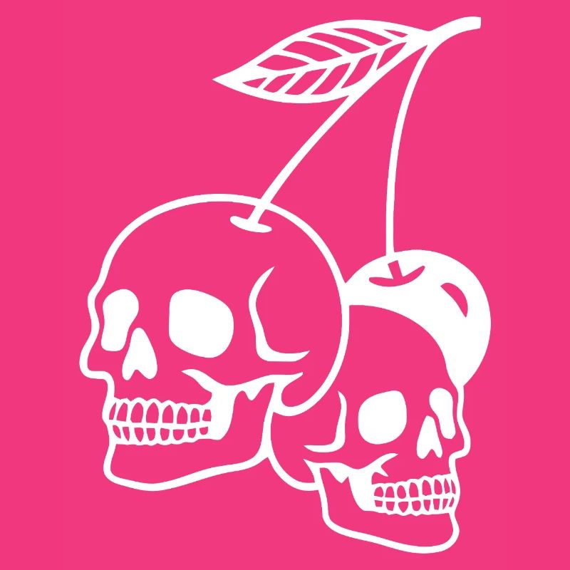 Dunkle Kirsche Schädel Illustration