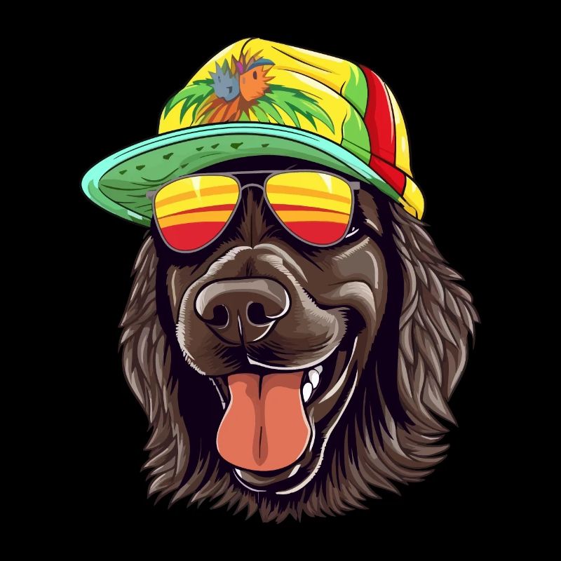 Cool Rasta Black Retriever coloré