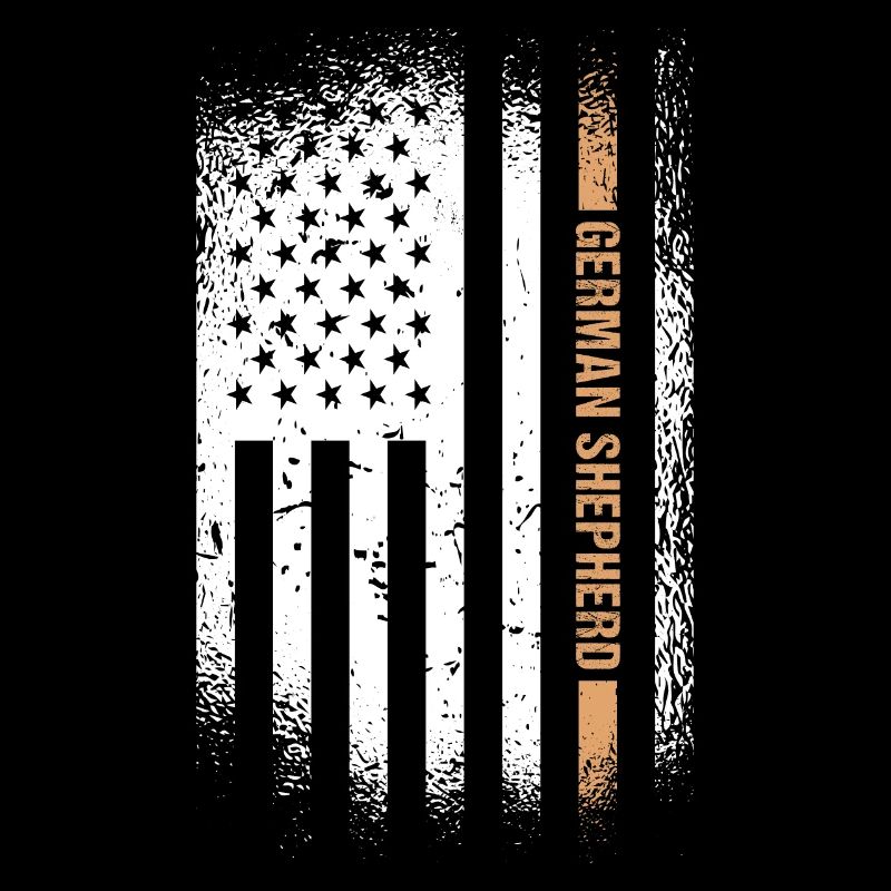 German Shepherd Us Flag