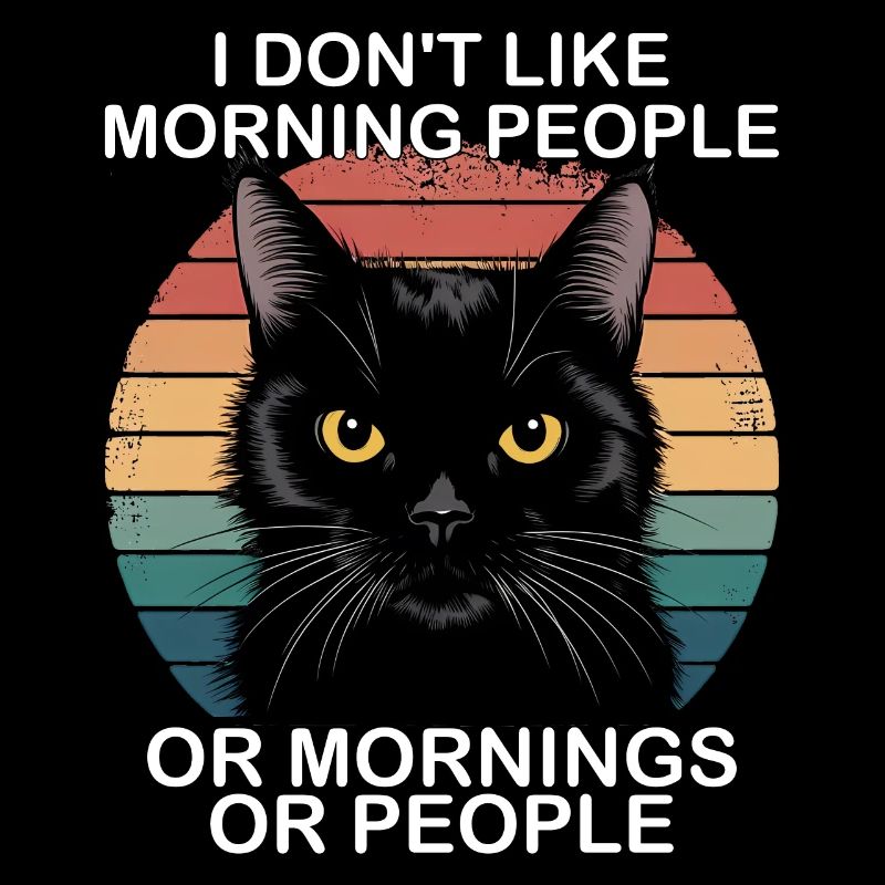 Lustige Schwarze Katze