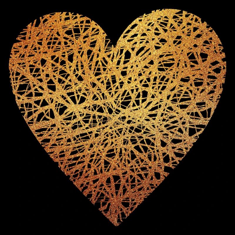 Herz - Gold - Liebe - Geschenk - Geschenkidee