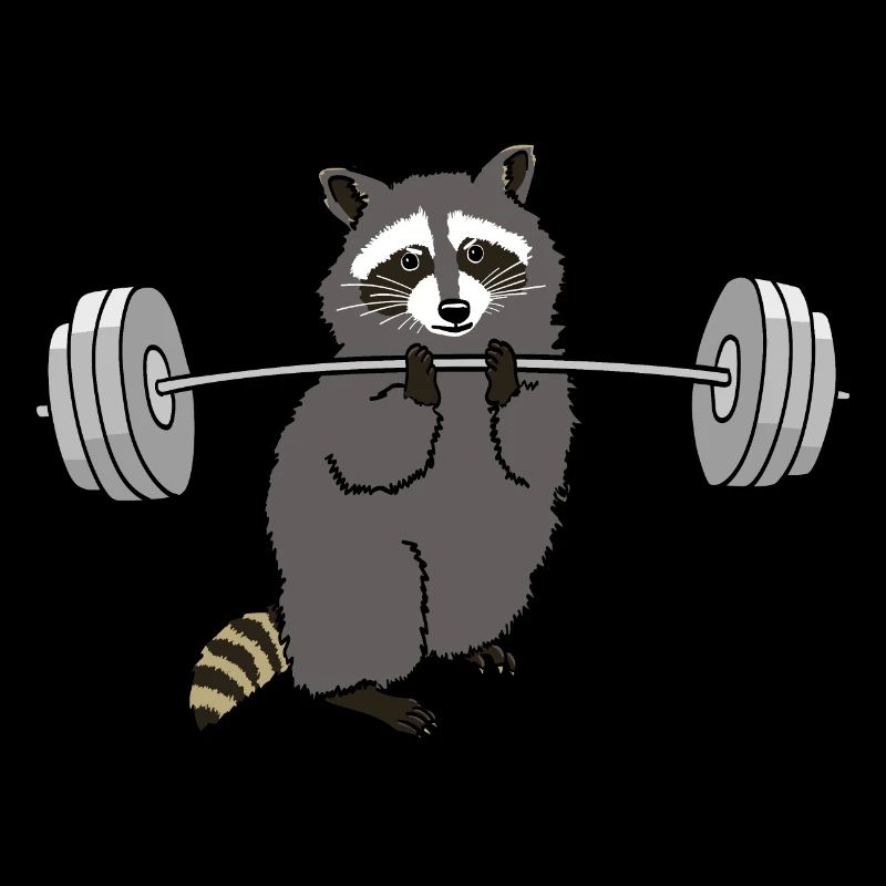 Workout Waschbär - cooles Geschenk fürs Gym