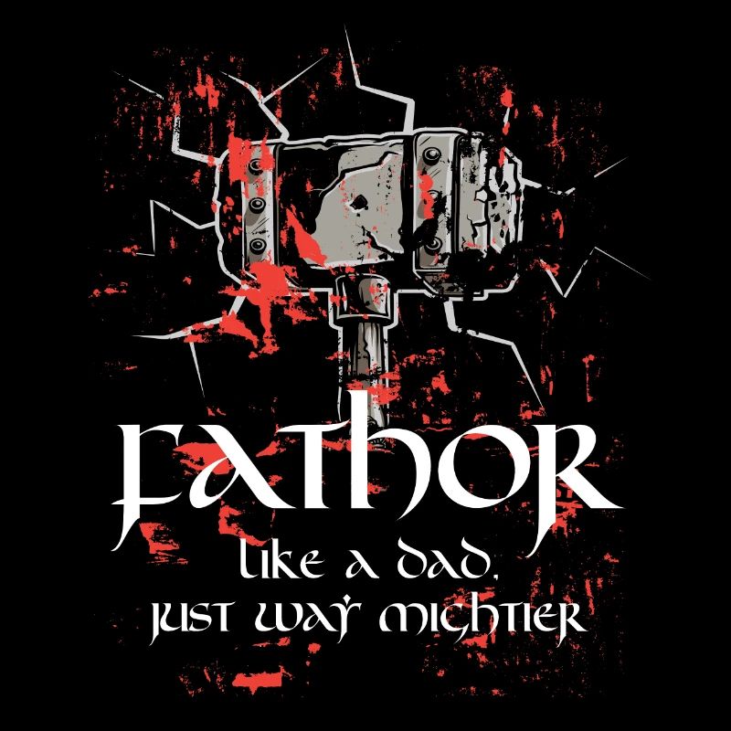 Fathor Vater Thor Papa Nur Mächtiger Vatertag Gift