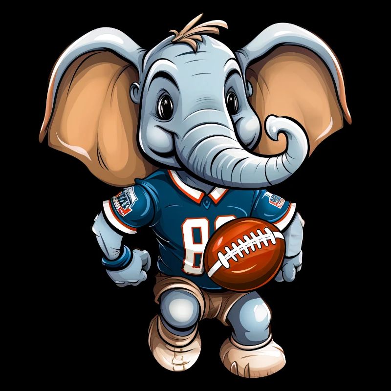 Elephant Rugby / Rugby Player Elephant