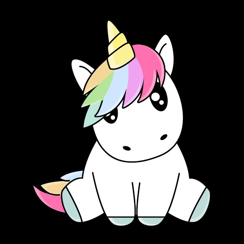 Süsses sitzendes Einhorn