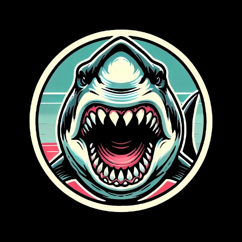 Illustration de morsure de requin redoutable