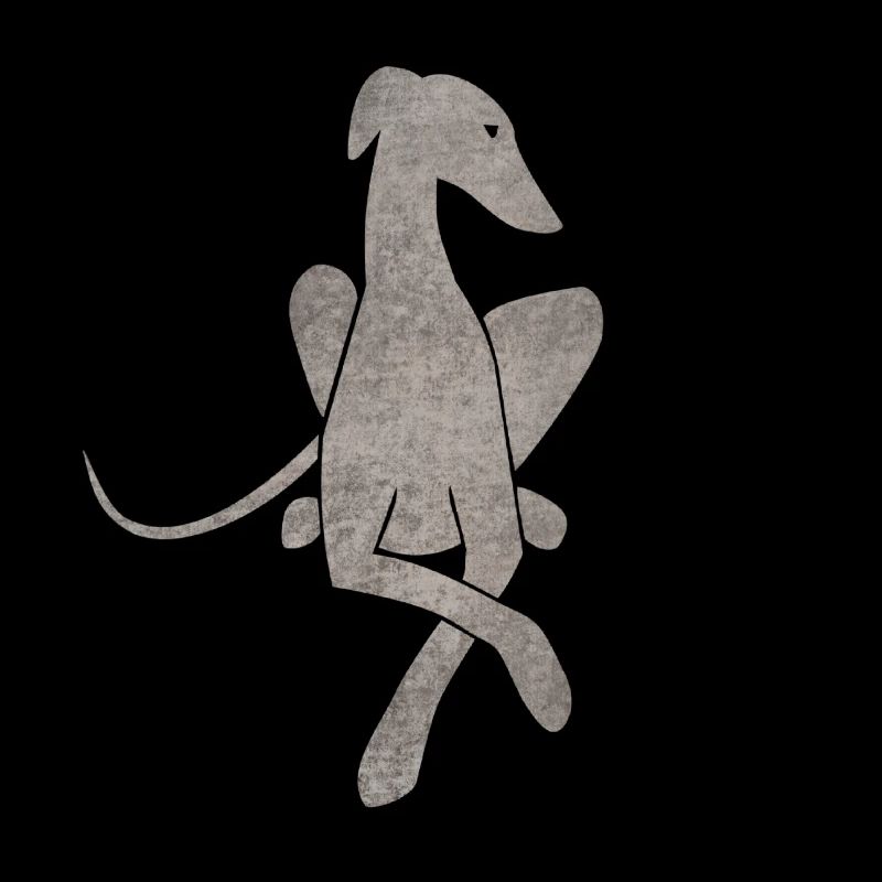 Greyhound couché gris clair