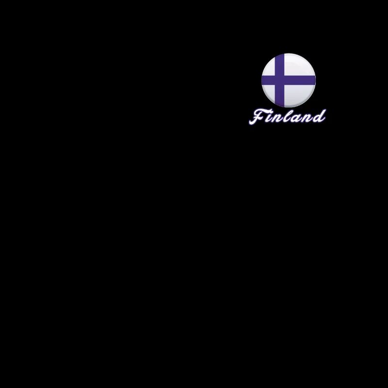 Finlande Drapeau arrondi Taille de poche