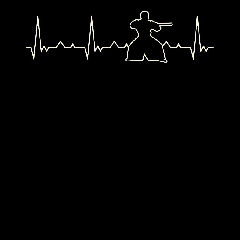 Samurai. Heart. Love. EKG. Pulse. Beat.