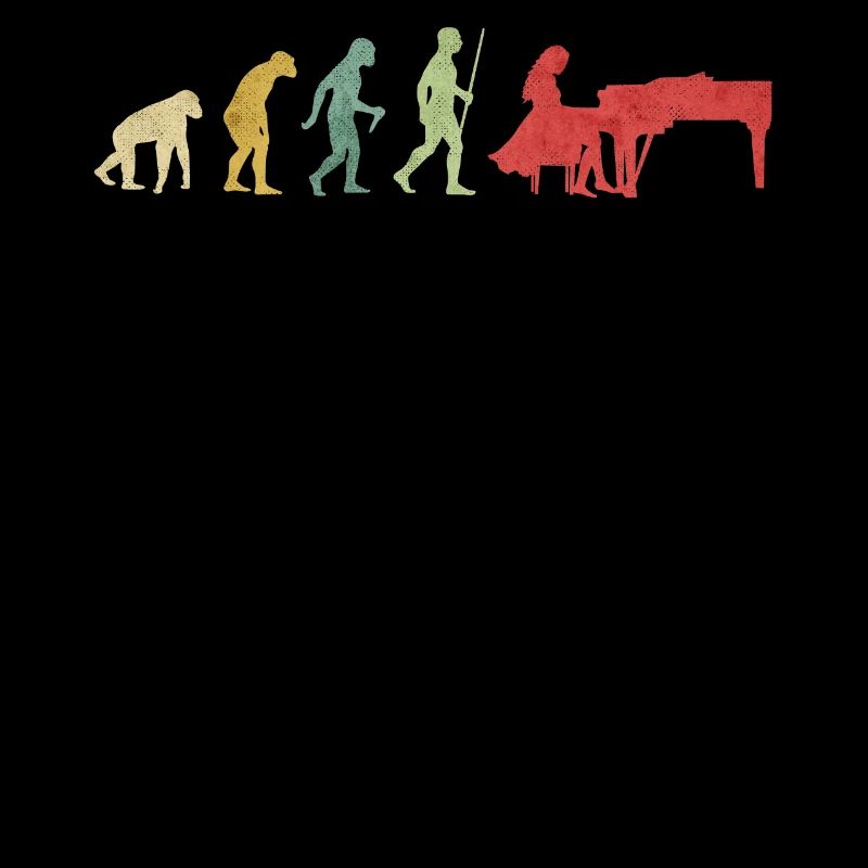 Klavier spielt eine Pianistin Evolution