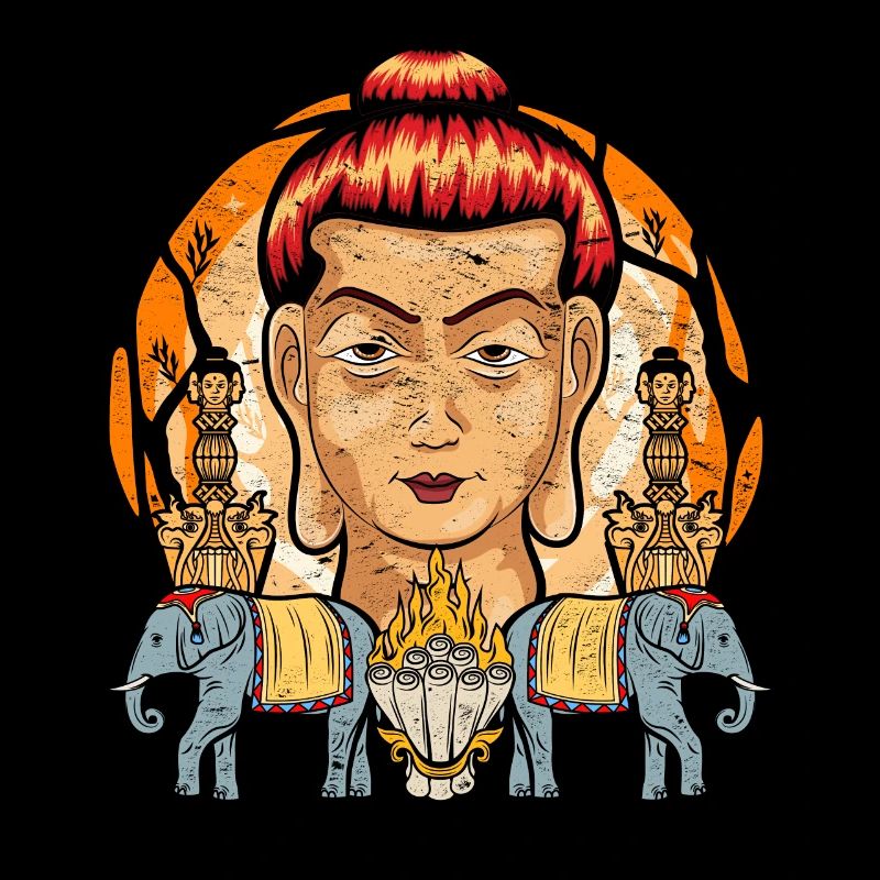Inde Bouddhisme Elephant Yoga Cadeau Bouddha