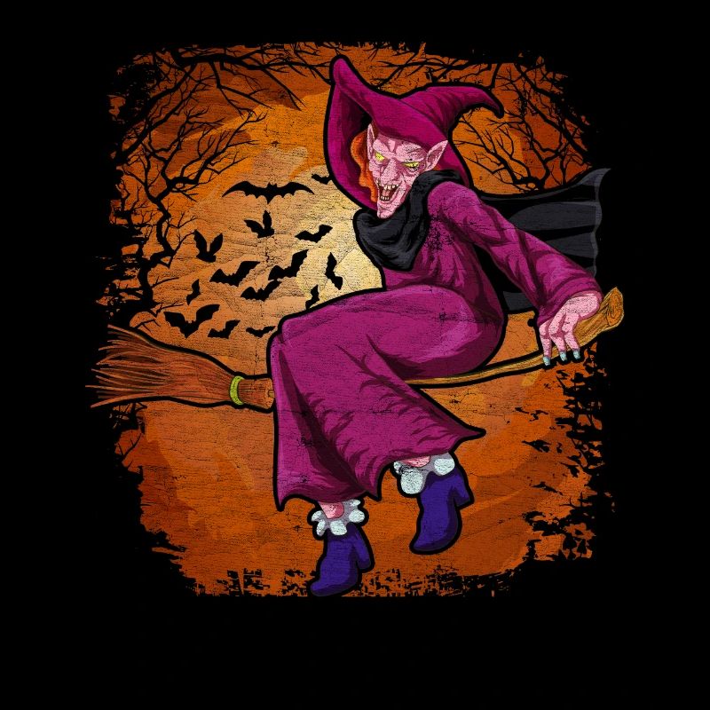 Full Moon Bat Halloween Cadeau Sorcière