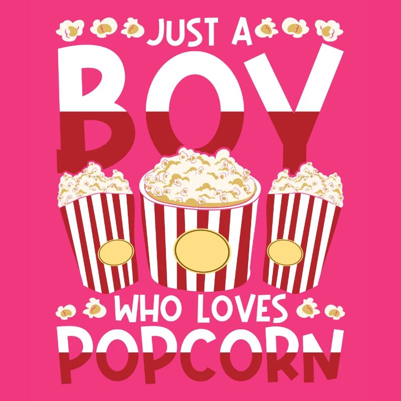 Juste un garçon qui aime le pop-corn Snack Popcorn