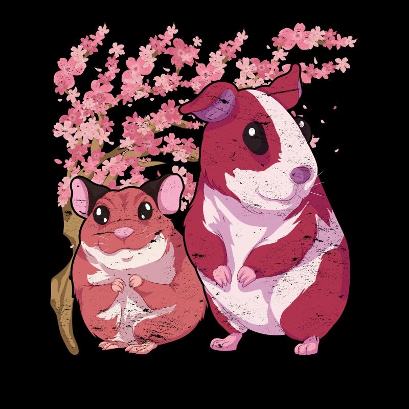 Kirschblüten Baum Nagetier Geschenk Sakura Hamster