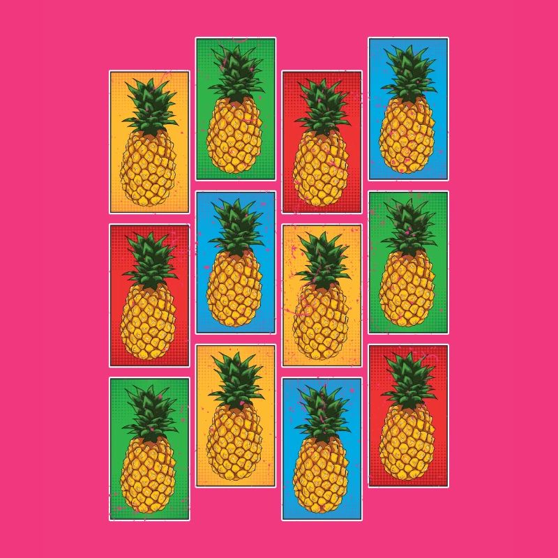 Tropical Fruit Fruit Gift Pop Art Pineapple