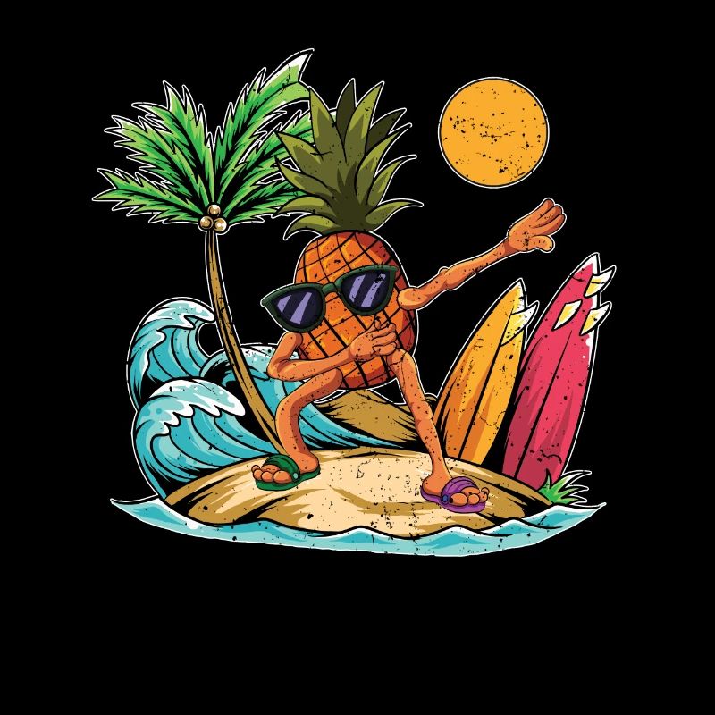 Fruit Fruit Fruit Cadeau Dabbing Surfer Ananas