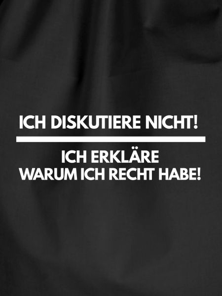 ICH DISKUTIERE NICHT